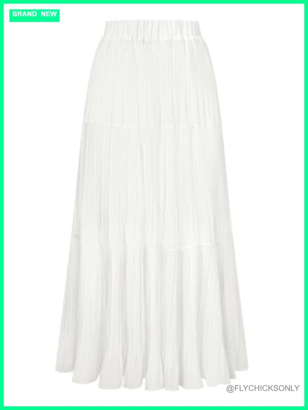 Womens Chiffon Maxi Skirt High Waist Pleated Flowy Long A-Line with Underskirt